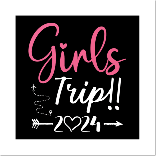 Sisters Trip 2024 Shirt Girls Road Trip 2024 Vacation Lovers Posters and Art